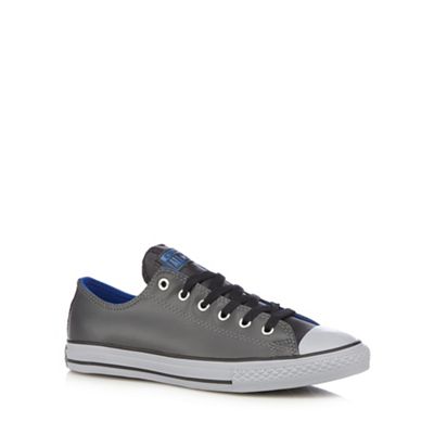 Converse Boy's grey 'All Star' leather trainers